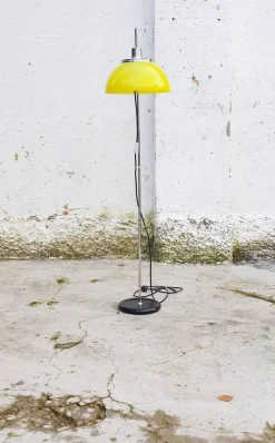 Best Pamono Yellow Model Faro Floor Lamp by Luigi Massoni for Guzzini, 1971