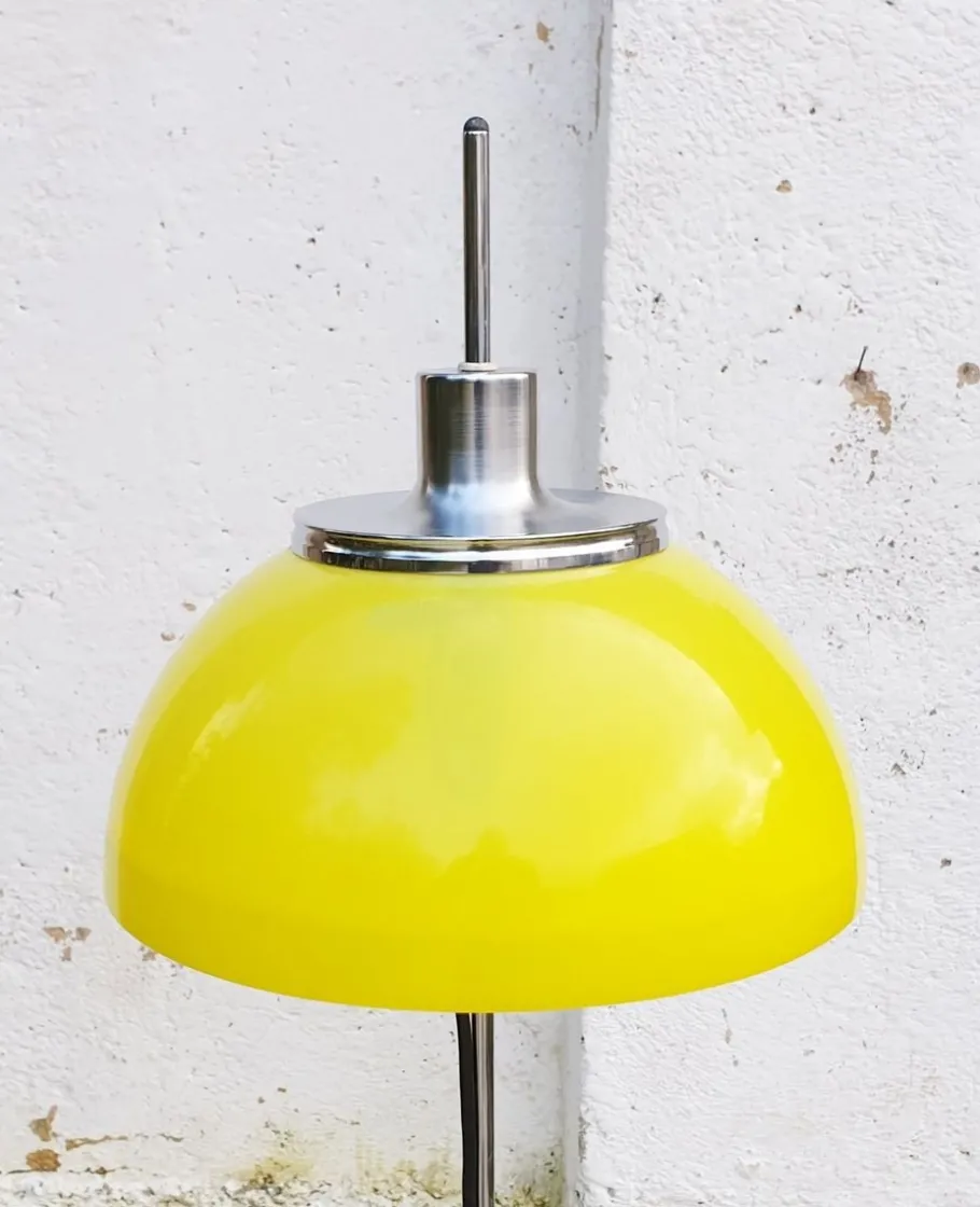 Best Pamono Yellow Model Faro Floor Lamp by Luigi Massoni for Guzzini, 1971