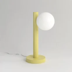Sale Pamono Yellow Tube with Globes and Cones Desk Lamp by Atelier Areti