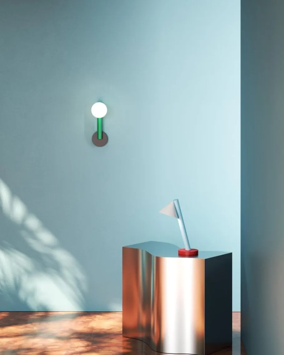 Sale Pamono Yellow Tube with Globes and Cones Desk Lamp by Atelier Areti